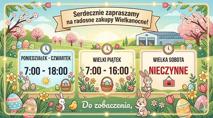 Godziny pracy hurtowni w Wielkanoc