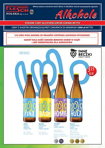 alkohole sierpień 2025