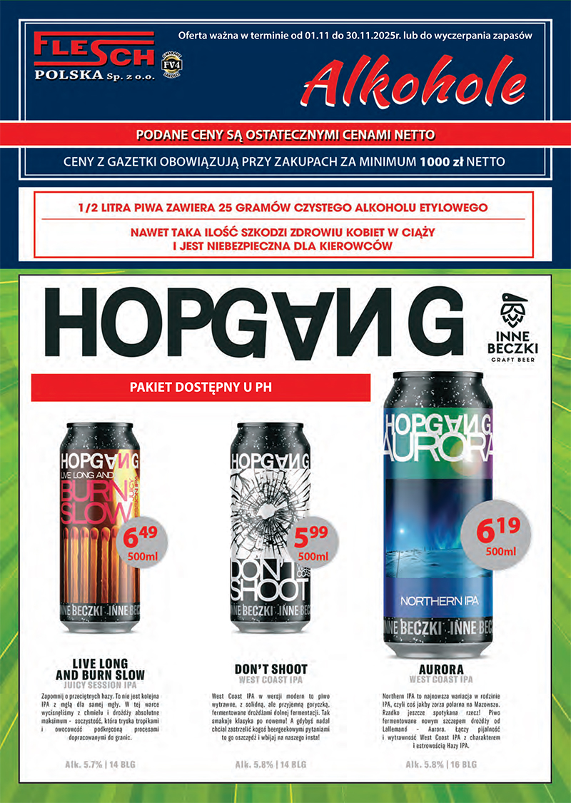 alkohole listopad 2025